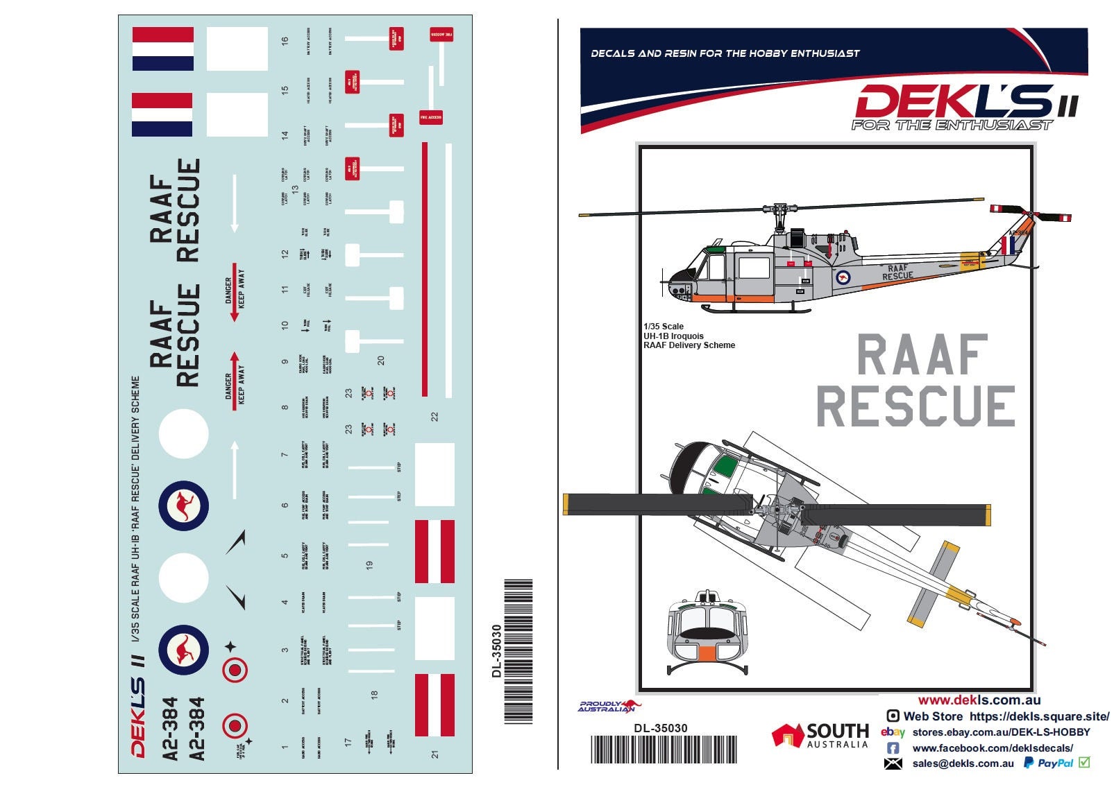 Hi Resolution Raaf Decals Decals - UH1B RAAF Delivery Scheme | DEKL's Shop