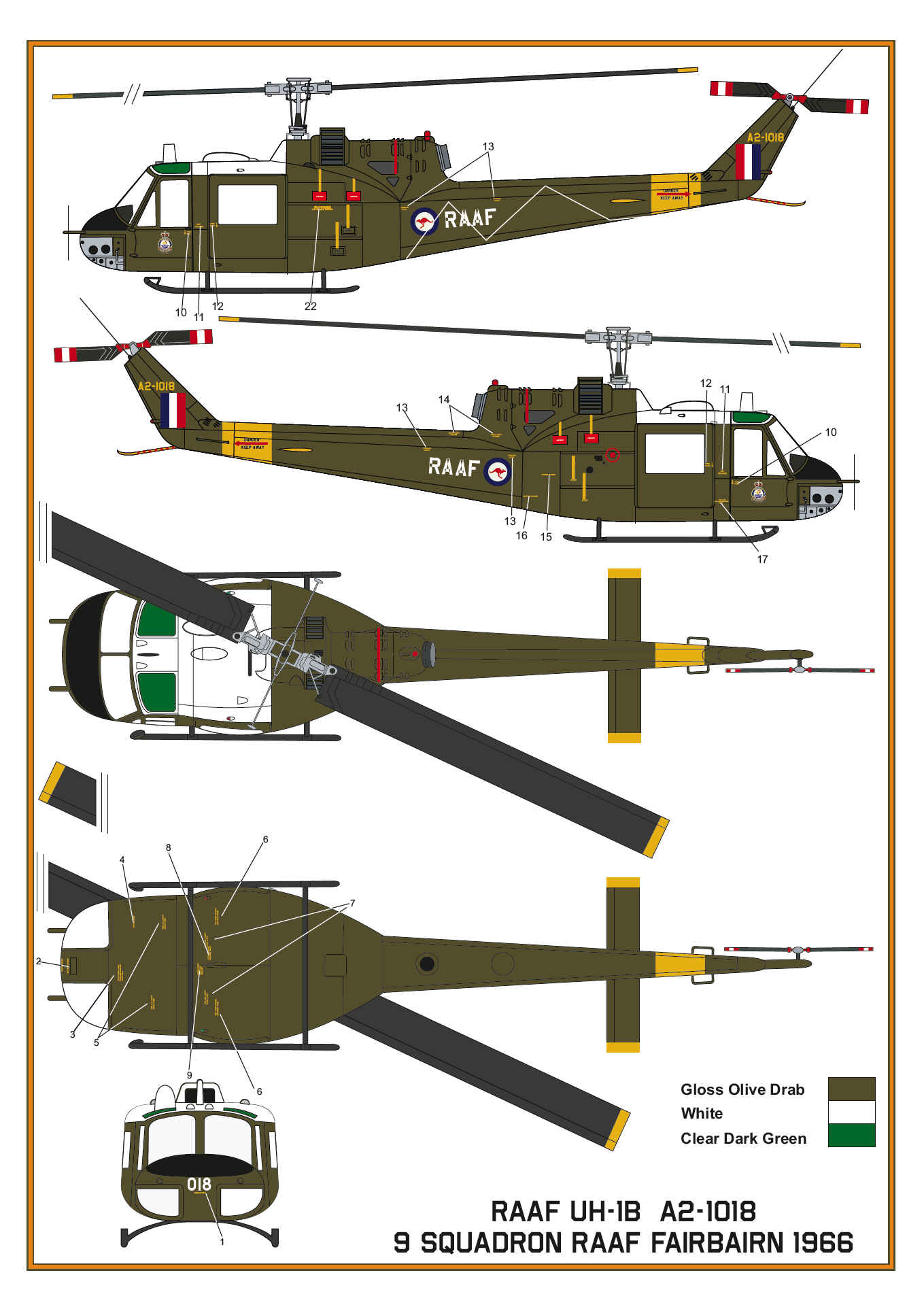Hi Resolution Raaf Decals Decals - UH1B 'RAAF' | DEKL's Shop
